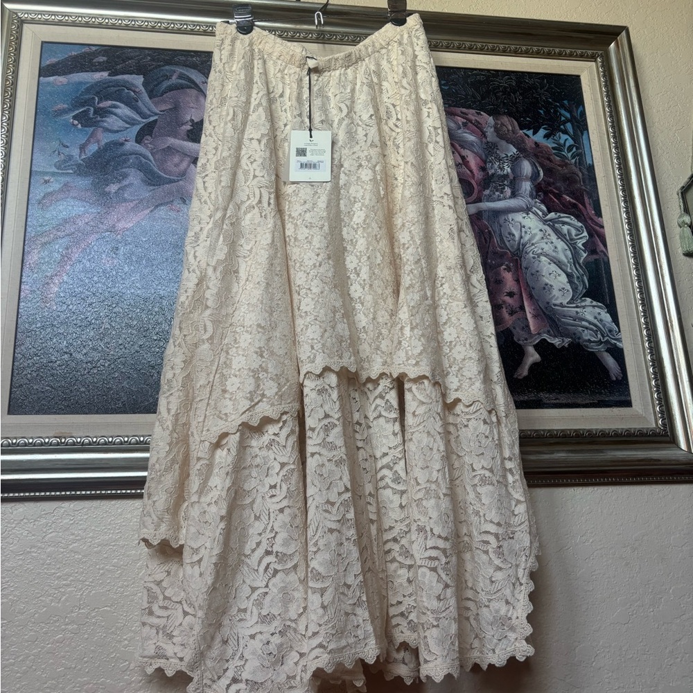 Spell Cream Luxe Lisbon Lace Skirt